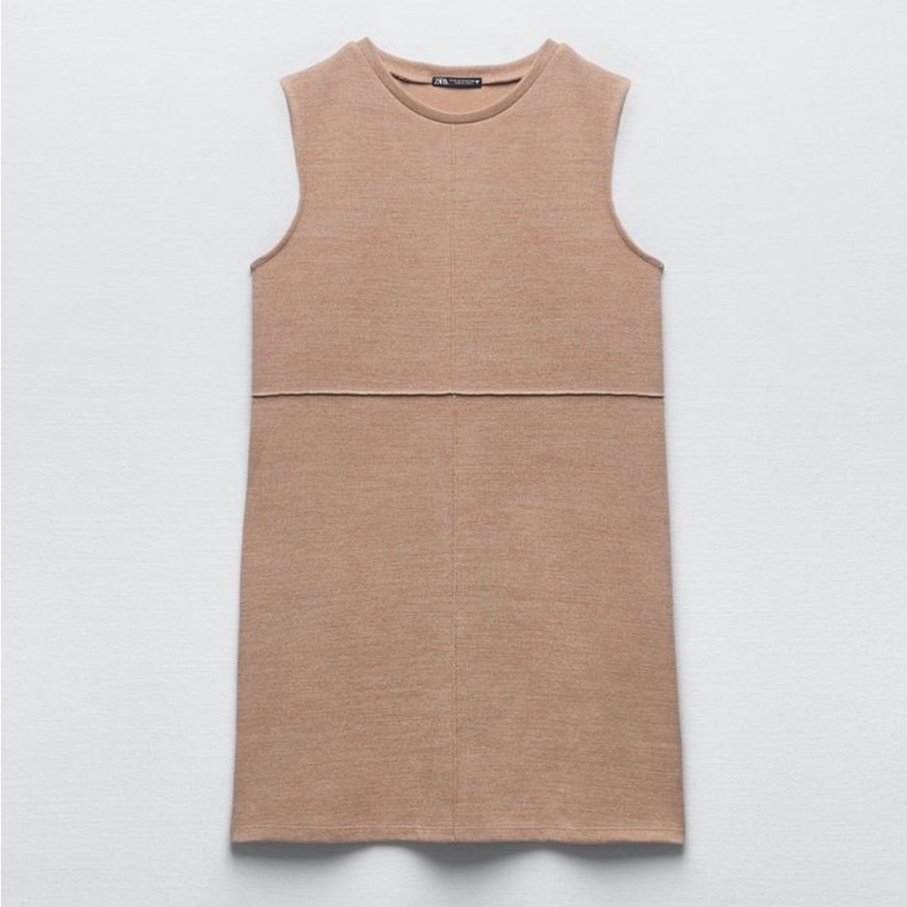 NWOT Zara Pink-beige Sleeveless Tunic Top